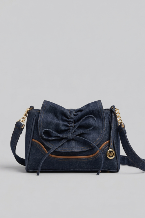 Denim Style Shuttle Bag  (set of wallet and Glair Pouch)