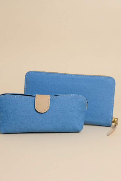 Denim Pocket Pal  (set of wallet and Glair Pouch)